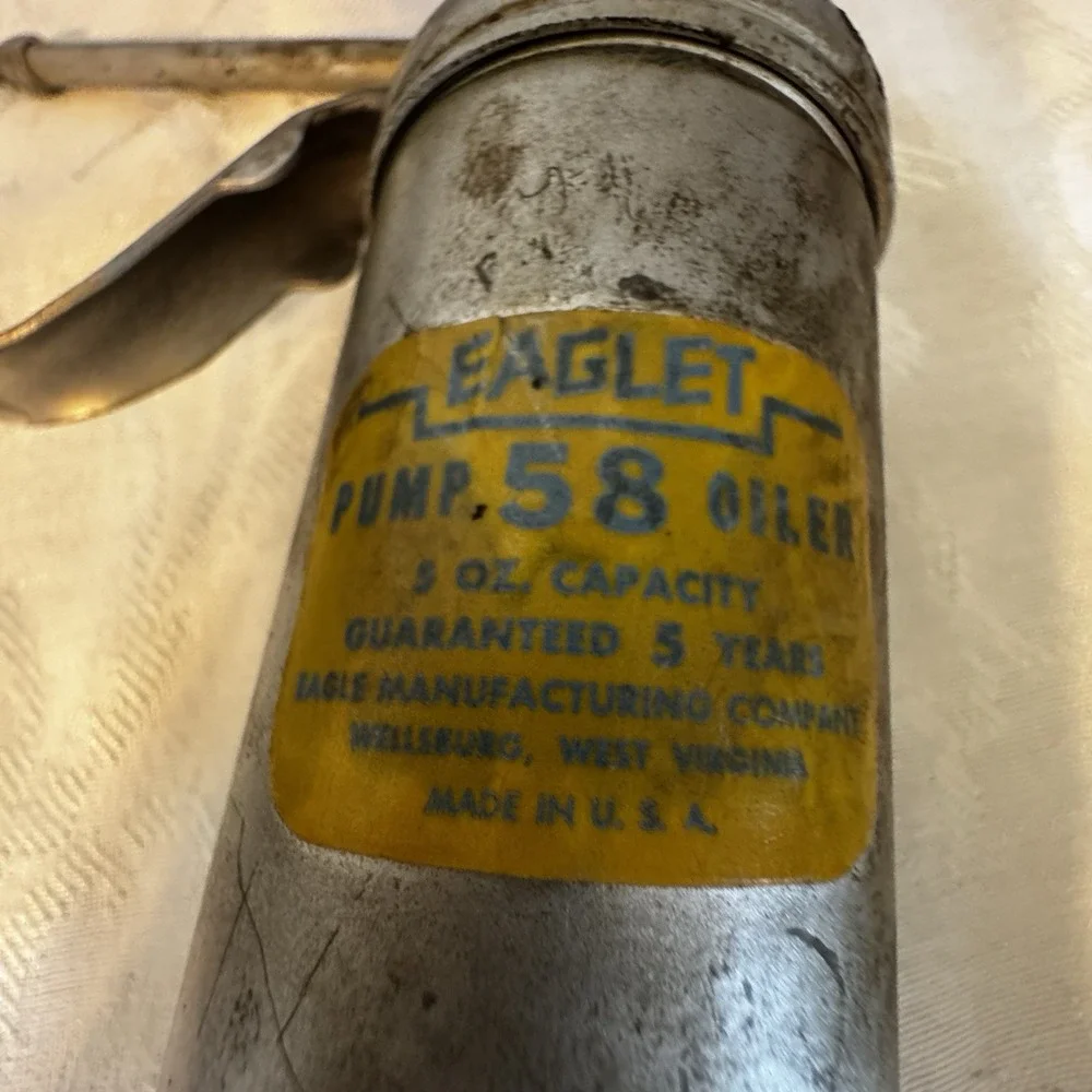 3 Vintage EAGLE- Eaglet 58 Oil Pump Oiler Can Copper Finish Made In USA & Others